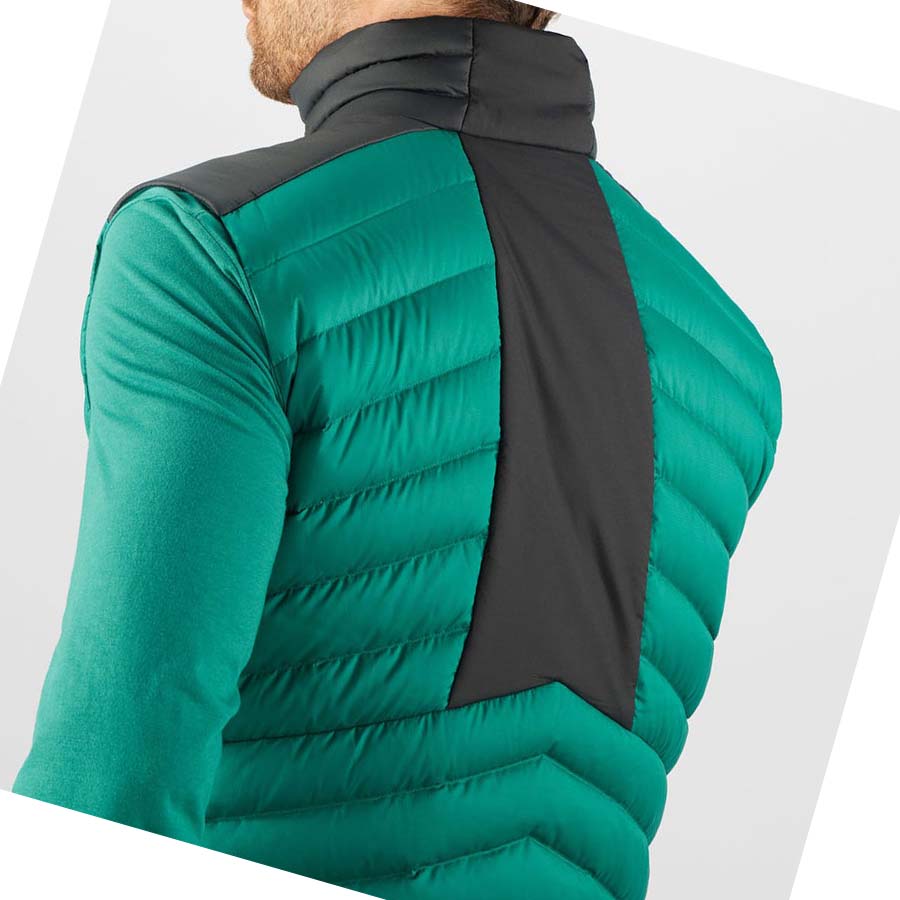 Salomon ESSENTIAL XWARM DOWN INSULATED Kabát Férfi Zöld | HU 2309DFM